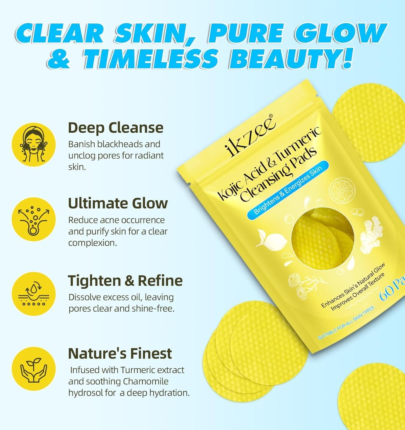 Turmeric Kojic Acid Cleansing Pads ( Pack of 20 )