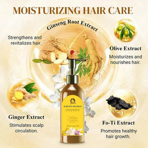 ✨Japanese Long Lasting Natural Hair Dye Shampoo ( Buy 1 Get 1 Free )🔥