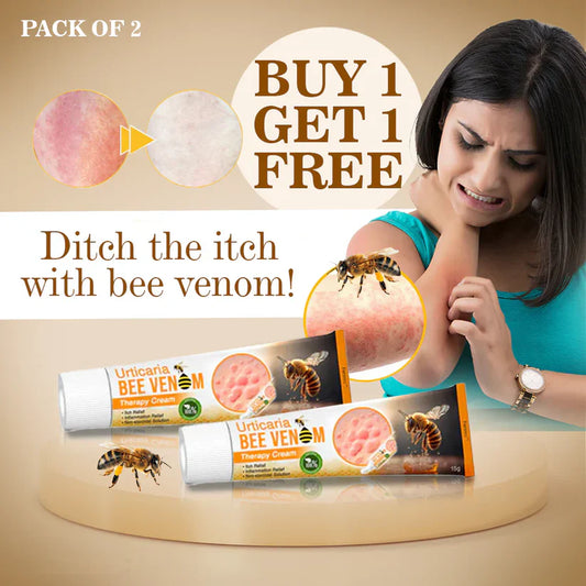 Urticaria Relief™ Bee Venom Therapy Cream – Soothe Itchy Skin & Boost Healing | Buy 1 Get 1 Free🔥 (Pack Of 2)