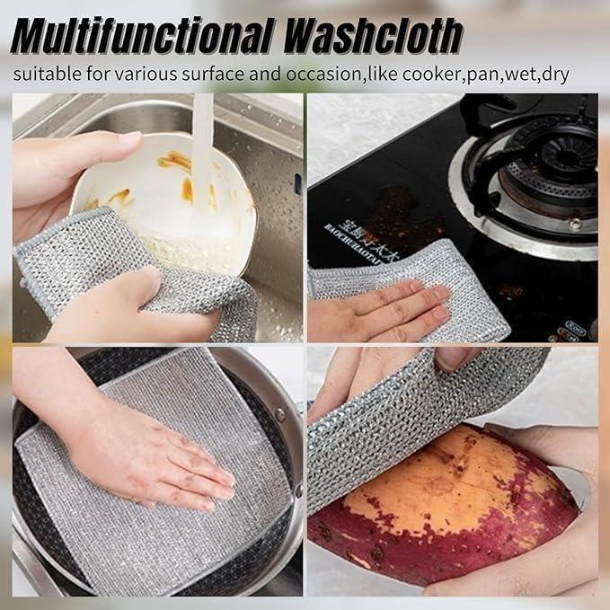 Multifunctional Non-Scratch Wire Dish Cloth ( Pack Of 10 )