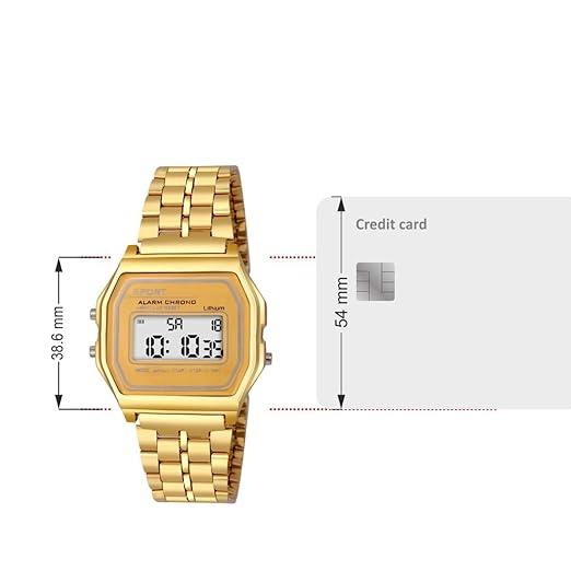 Gold Plated Square Dial Unisex Watch