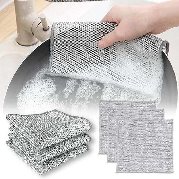 Multifunctional Non-Scratch Wire Dish Cloth ( Pack Of 10 )