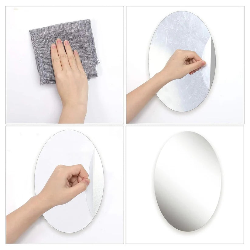 ✨Mirror Sticker for Wall ( Oval + Rectangular ) Buy 1 Get 1 Free🪞🌟