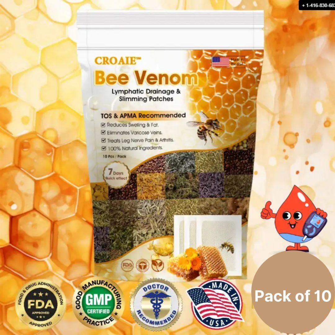 Bee Venom Lymphatic Daiamage & Sliming Patches (10 Patches)