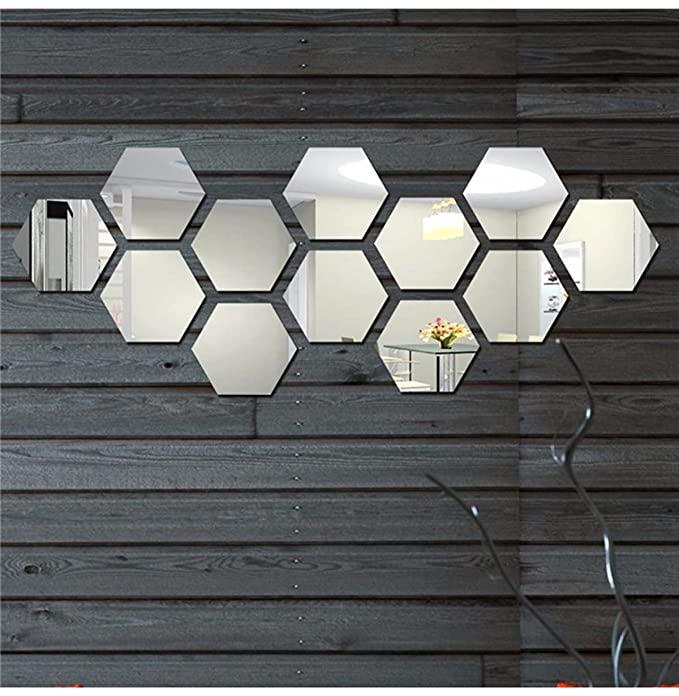 STARKIDS™🌟3D Hexagon Mirror Marvels for Walls 🪞✨(Set Of 12)