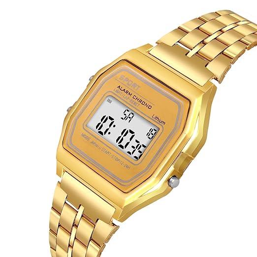 Gold Plated Square Dial Unisex Watch