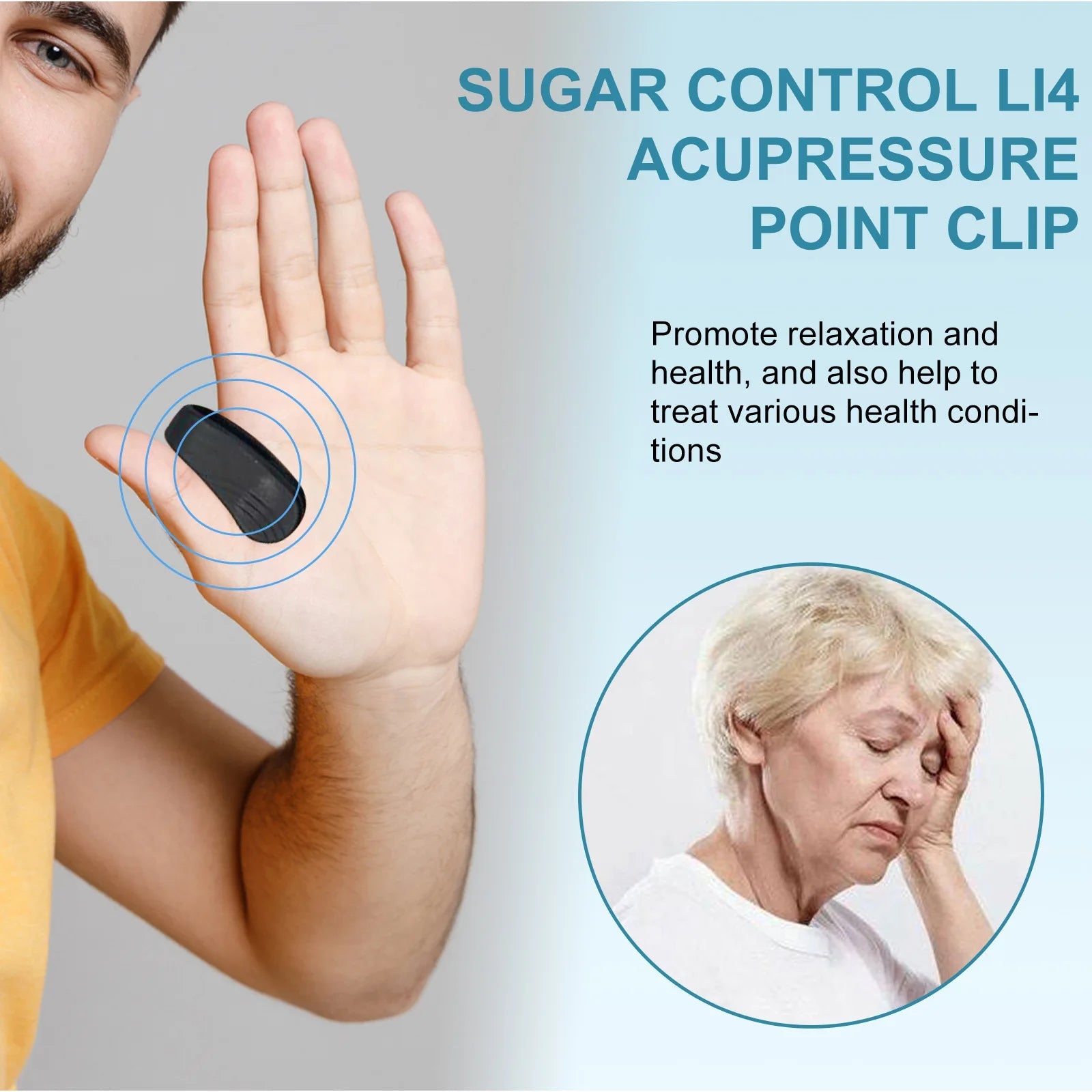 Sugar Control LI4 Acupressure Point Clip ( Buy 1 Get 1 Free )