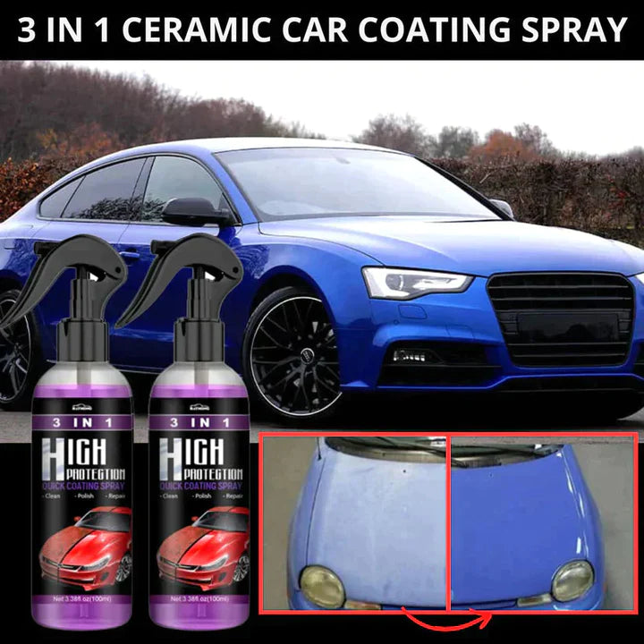 ELEVATED LIFE 3 in 1 High Protection Quick Car Ceramic Coating Spray - Car Wax Polish Spray ( Buy 1 Get 1 Free )