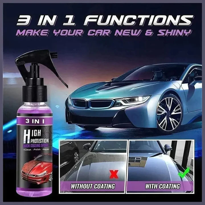 ELEVATED LIFE 3 in 1 High Protection Quick Car Ceramic Coating Spray - Car Wax Polish Spray ( Buy 1 Get 1 Free )