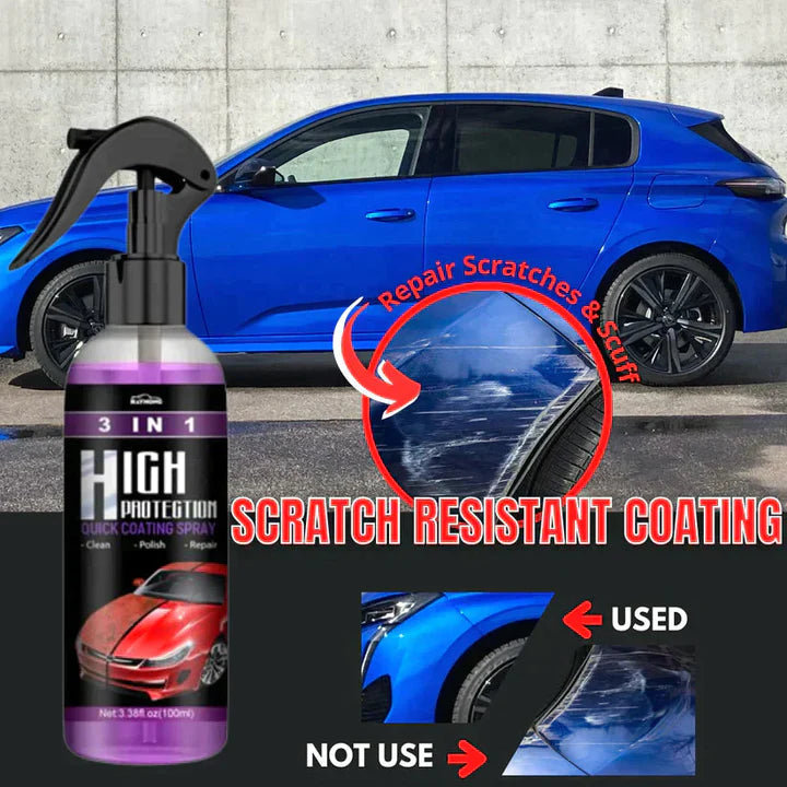 ELEVATED LIFE 3 in 1 High Protection Quick Car Ceramic Coating Spray - Car Wax Polish Spray ( Buy 1 Get 1 Free )