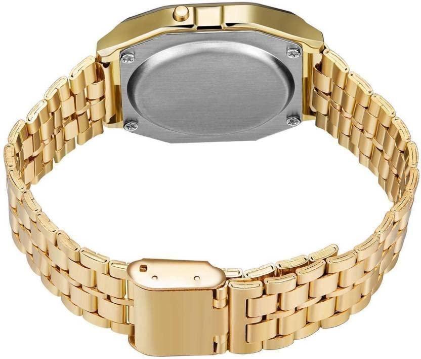 Gold Plated Square Dial Unisex Watch