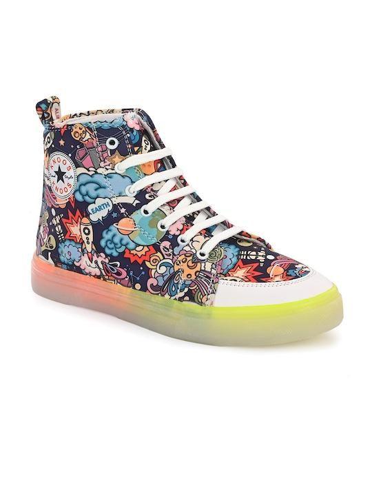 Knoos Men Printed High-Top Lightweight Shoes